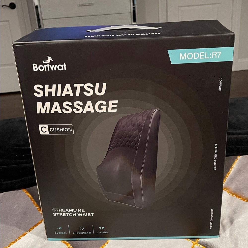 Black Shiatsu Massage Cushion - Picture 3 of 7